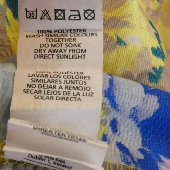 Atmosphere Size 2 Long Prom Dress Yellow Lightweight Floral Chiffon Modest Style - Picture 9 of 9